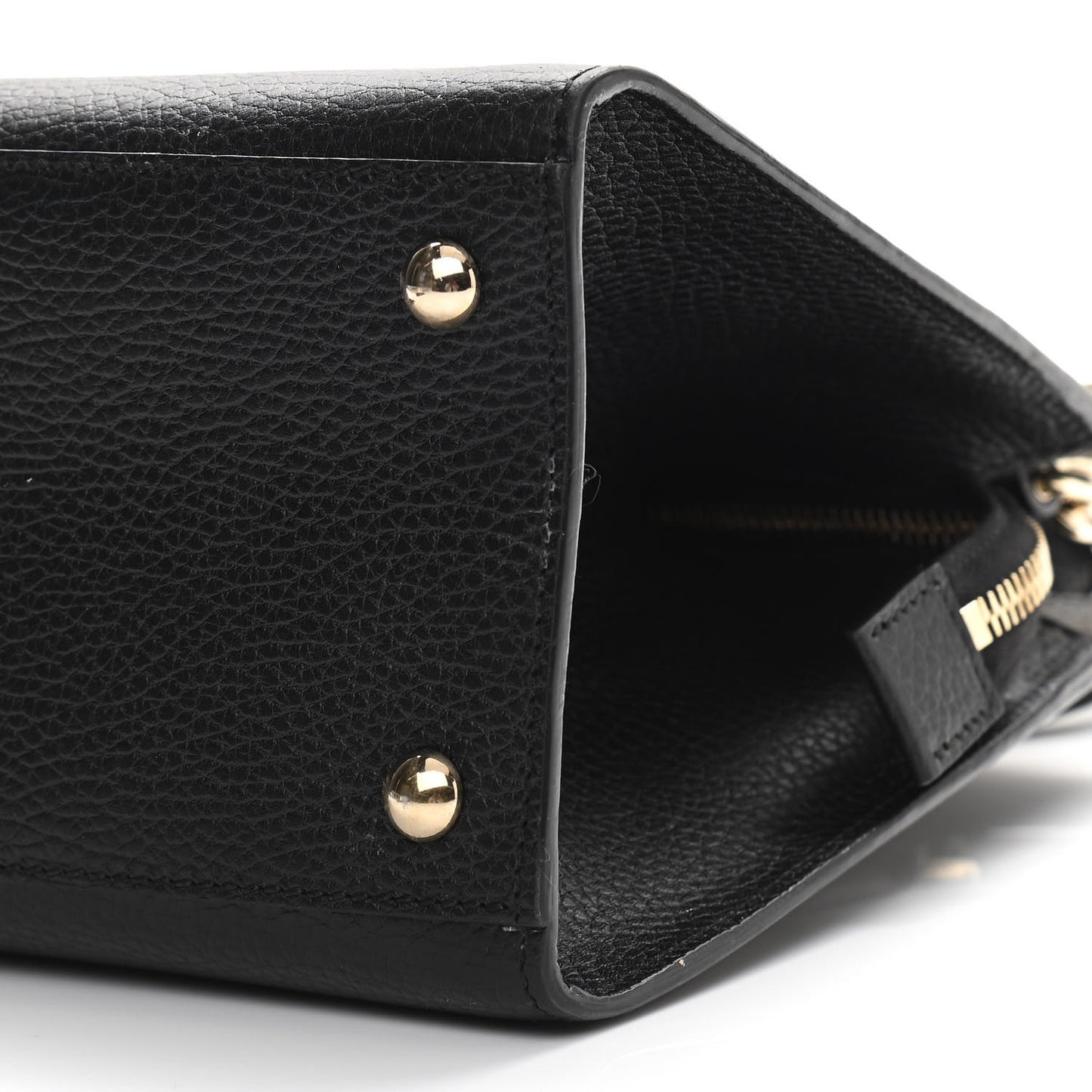 Dollar Calfskin Medium Soho Top Handle Satchel Black