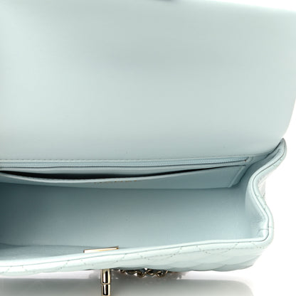 Chanel Lambskin Quilted Mini Top Handle Rectangular Flap Light Blue 5 of 11