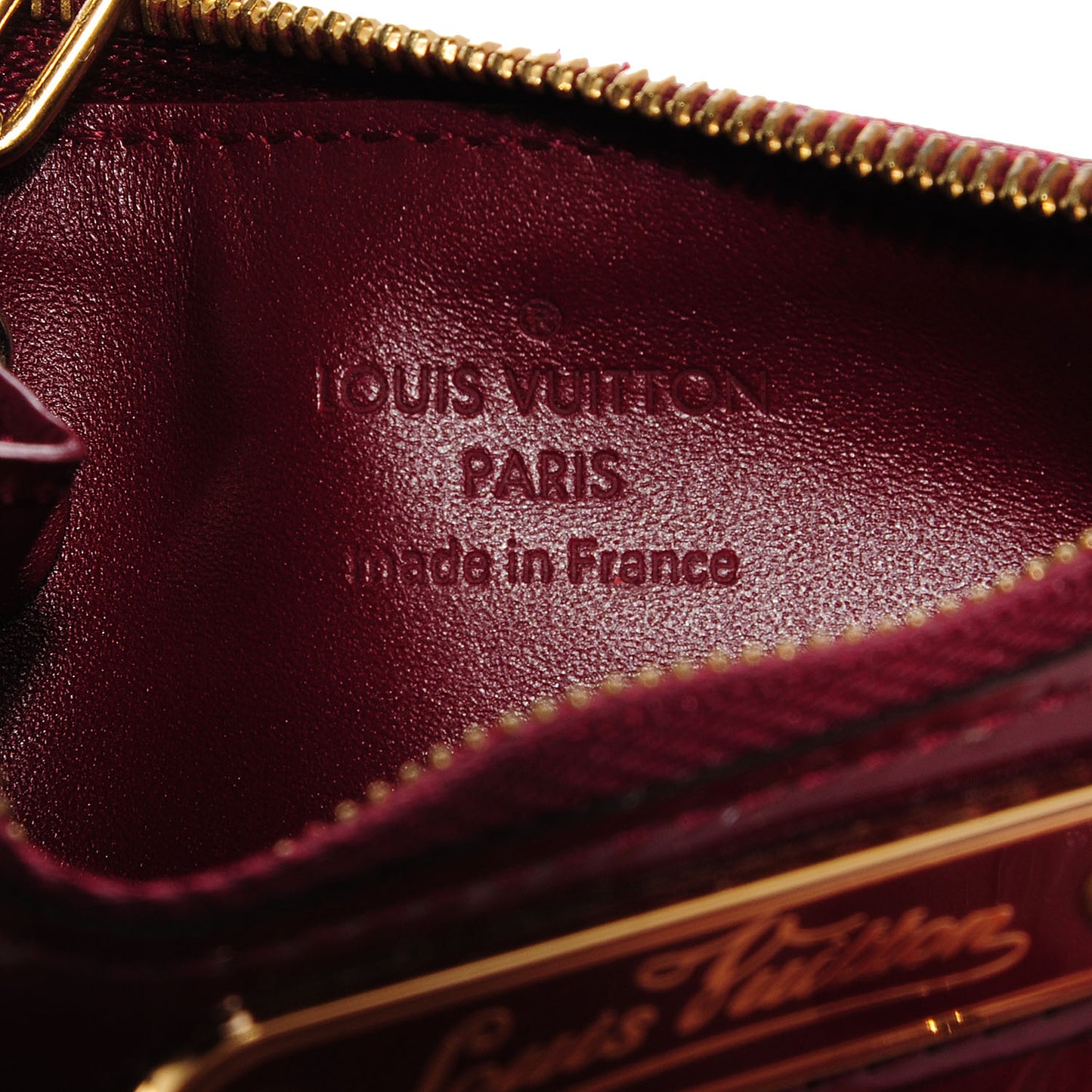 Vernis Key Pouch Griotte
