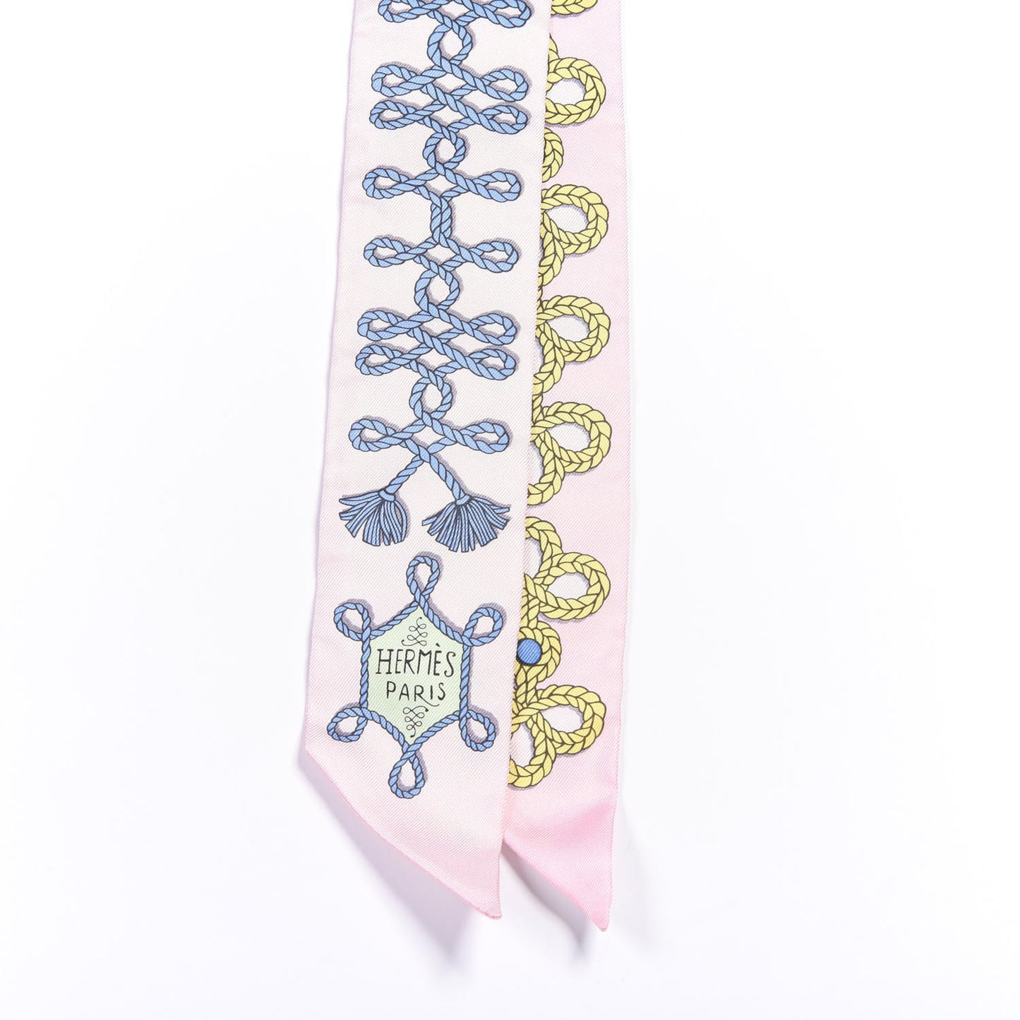 Silk Galons Et Brandebourg Twilly Rose Pale Bleu Jean