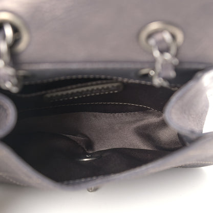 Chanel Metallic Calfskin Small Coco Twin Flap Dark Grey 4 of 8