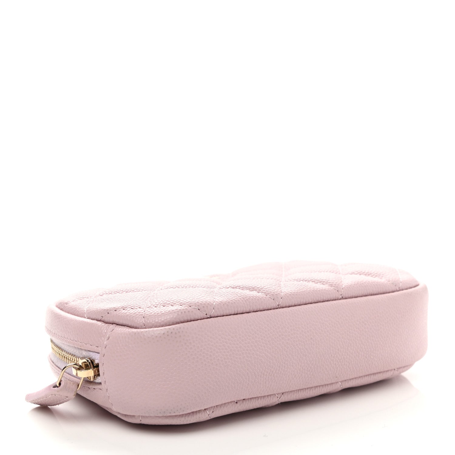 Chanel Caviar Quilted Small Curvy Pouch Cosmetic Case Light Pink 4 of 10