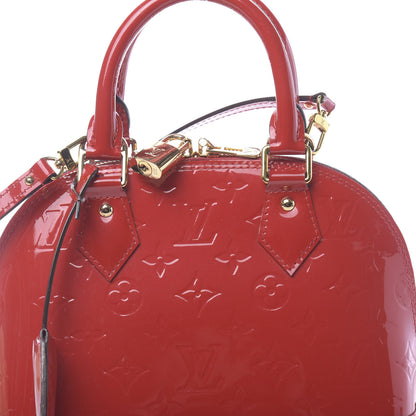 Louis Vuitton Vernis Alma BB Cherry 9 of 11