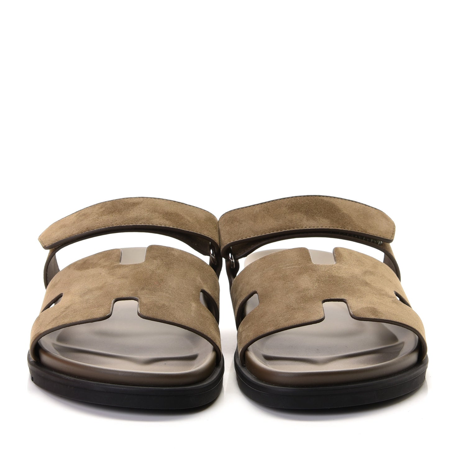 Suede Goatskin Mens Chypre Sandals 42.5 Vert Army