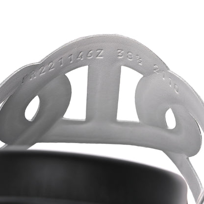 Hermes Nappa Extra Sandals 38.5 White 8 of 9