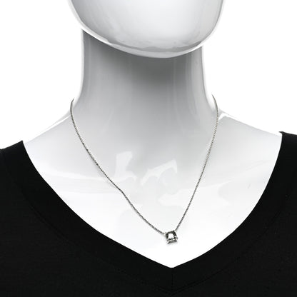 David Yurman Sterling Silver Diamond Prasiolite 9mm Petite Chatelaine Pendant Necklace 2 of 4