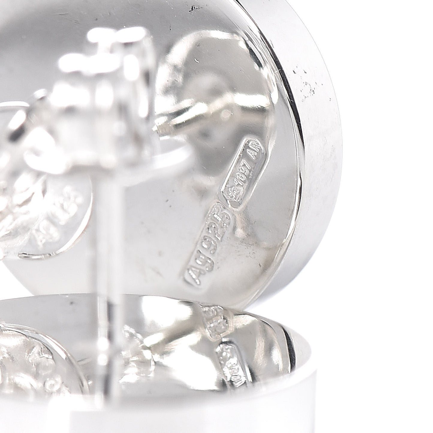 Sterling Silver Round Stud Earrings