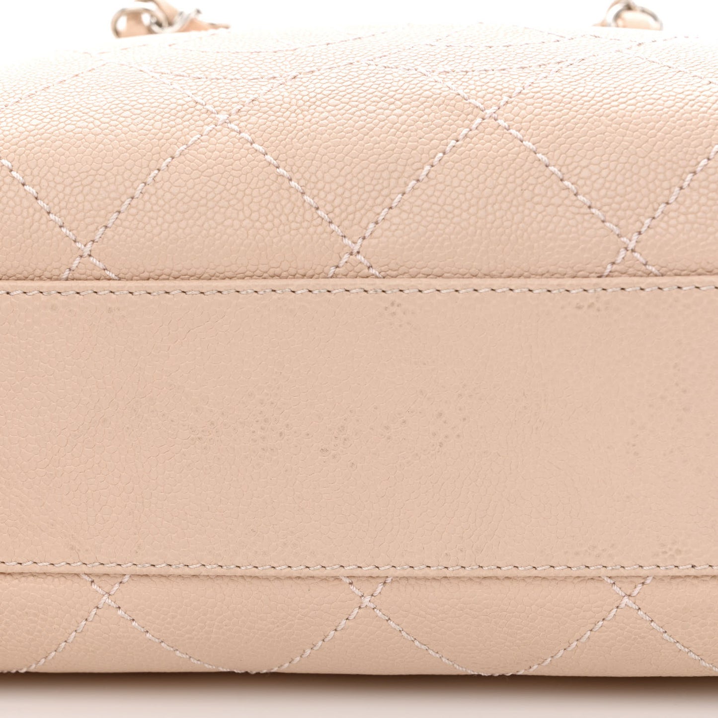 Caviar Quilted Small Deauville Bowling Bag Light Pink