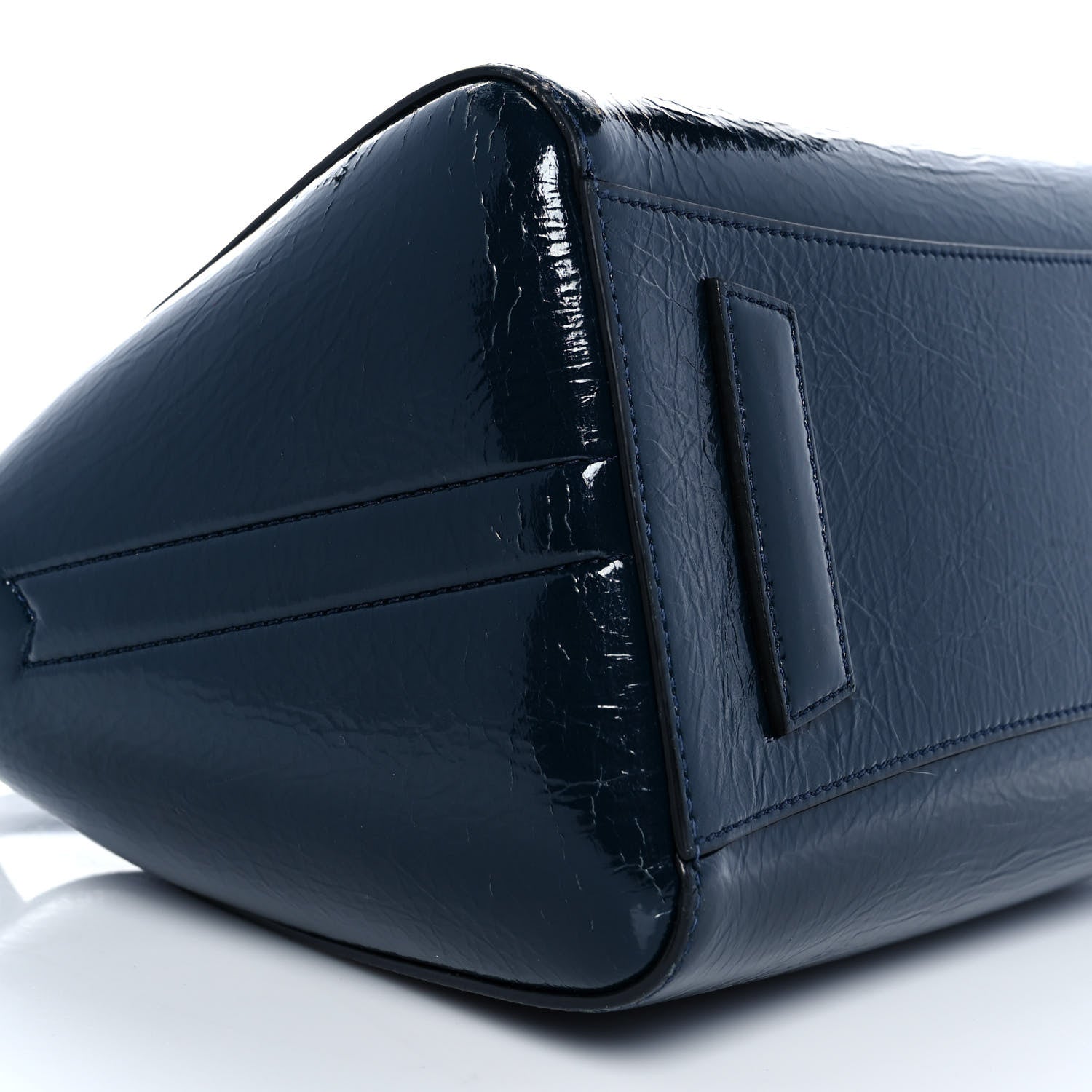 Givenchy Crinkled Patent Deerskin Small Antigona Deep Blue 7 of 8