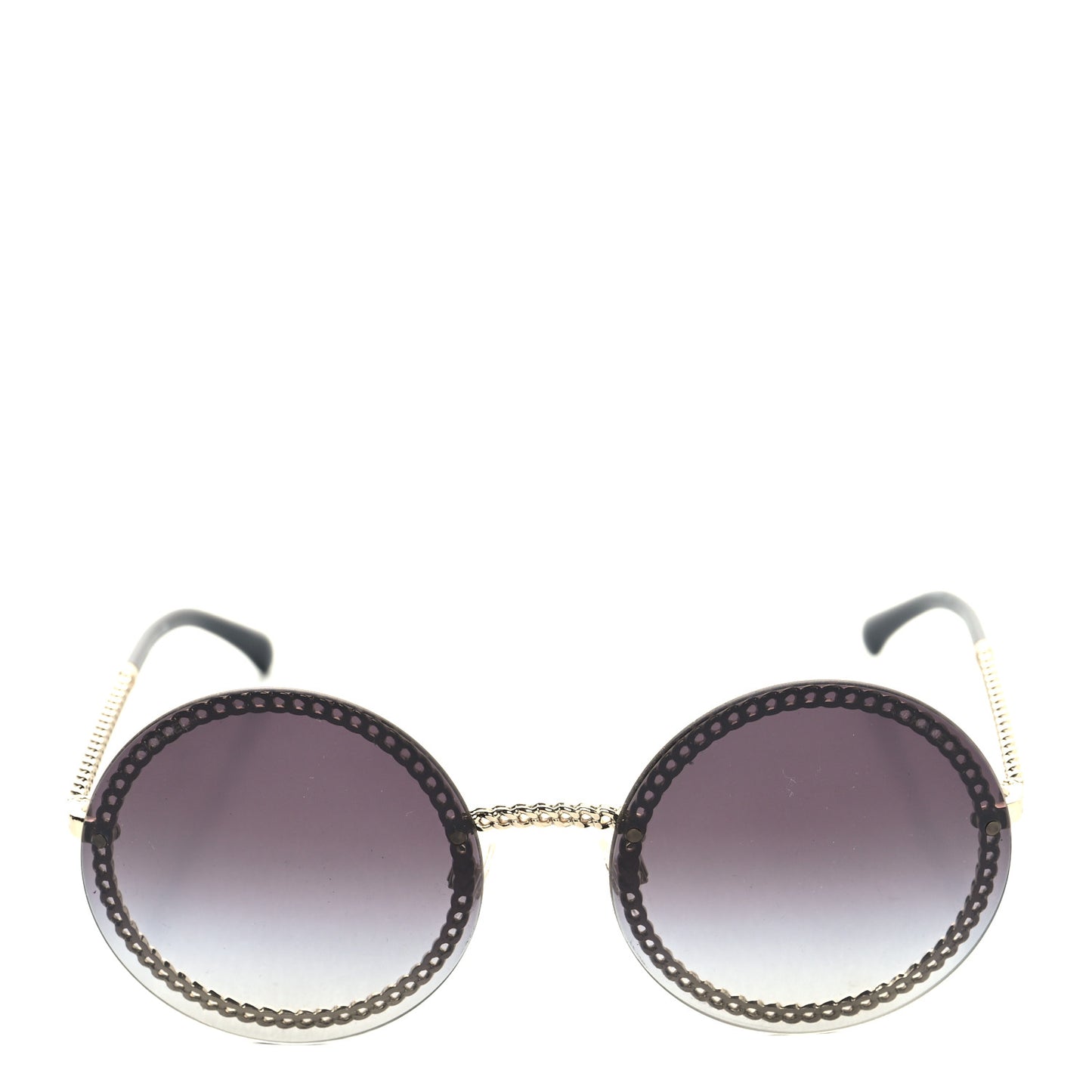 Round Chain Sunglasses 4245 Gold