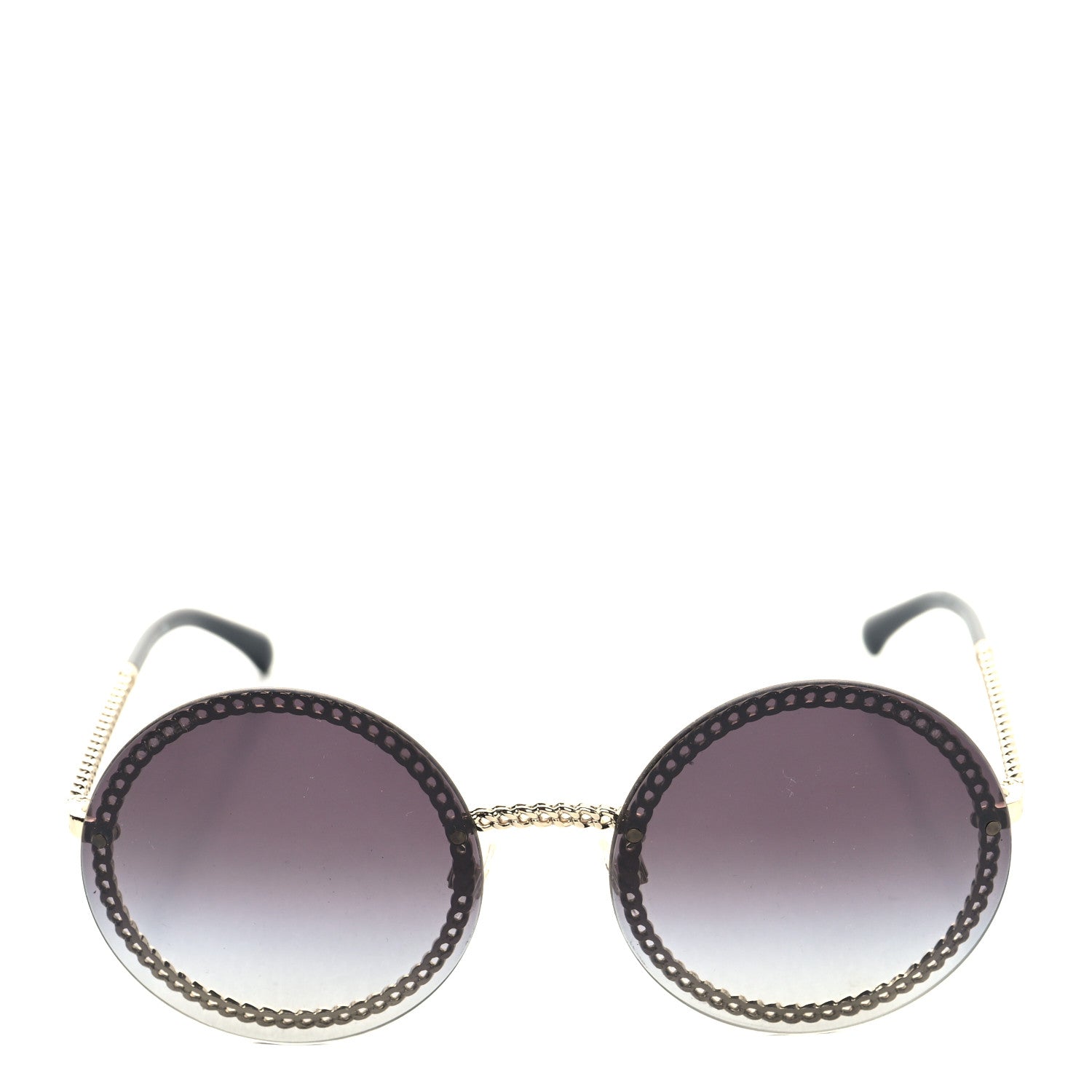 Chanel Round Chain Sunglasses 4245 Gold 2 of 8