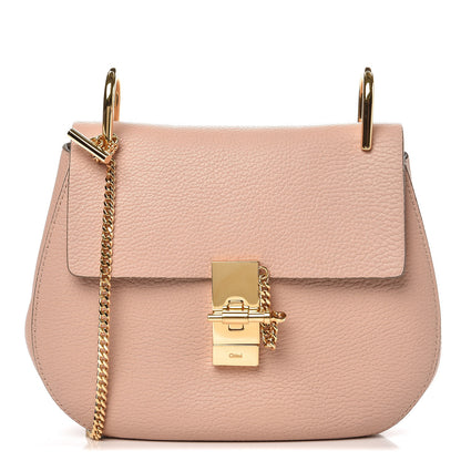 Chloe Grained Lambskin Drew Shoulder Bag Cement Pink 1 of 7