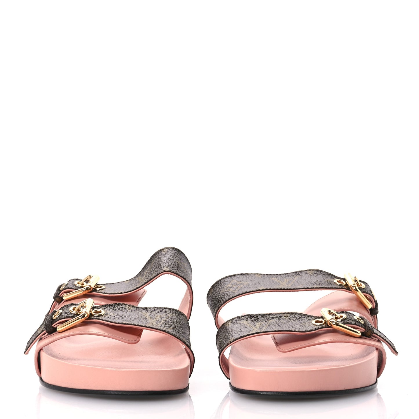 Monogram Bom Dia Mule Sandals 38.5 Rose Poudre
