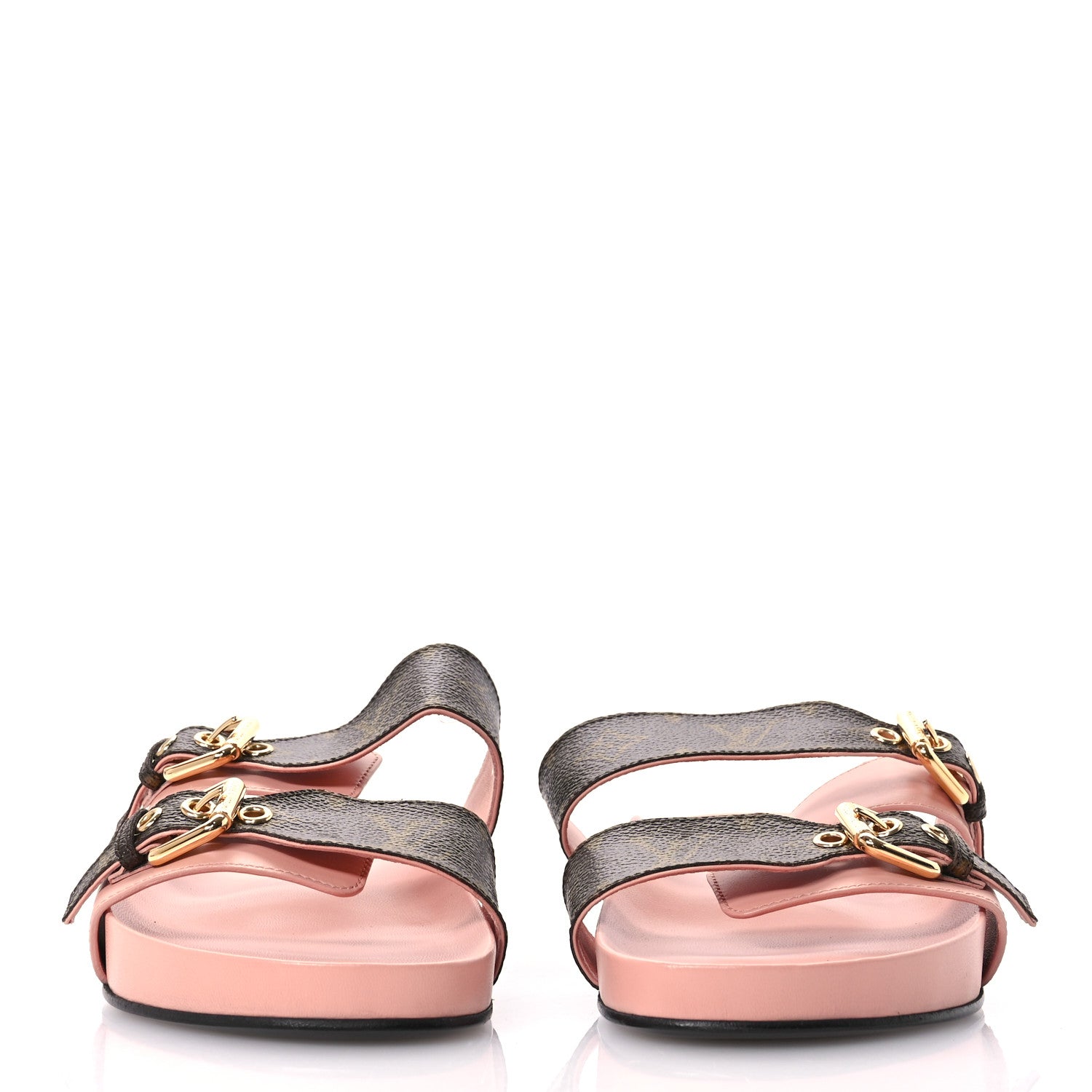 Louis Vuitton Monogram Bom Dia Mule Sandals 38.5 Rose Poudre 3 of 8