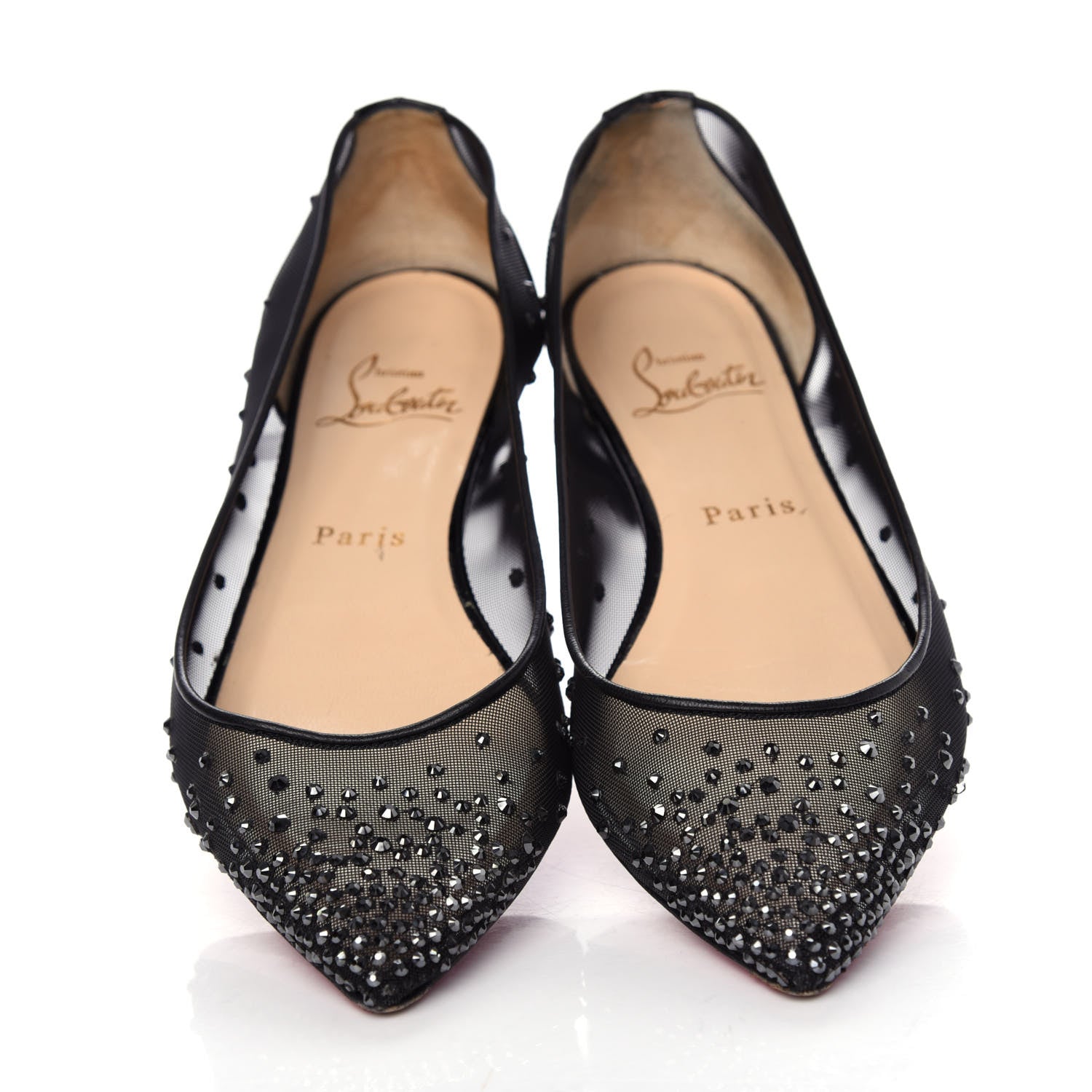 Christian Louboutin Crystal Strass Follies Flats 36.5 Black 5 of 9
