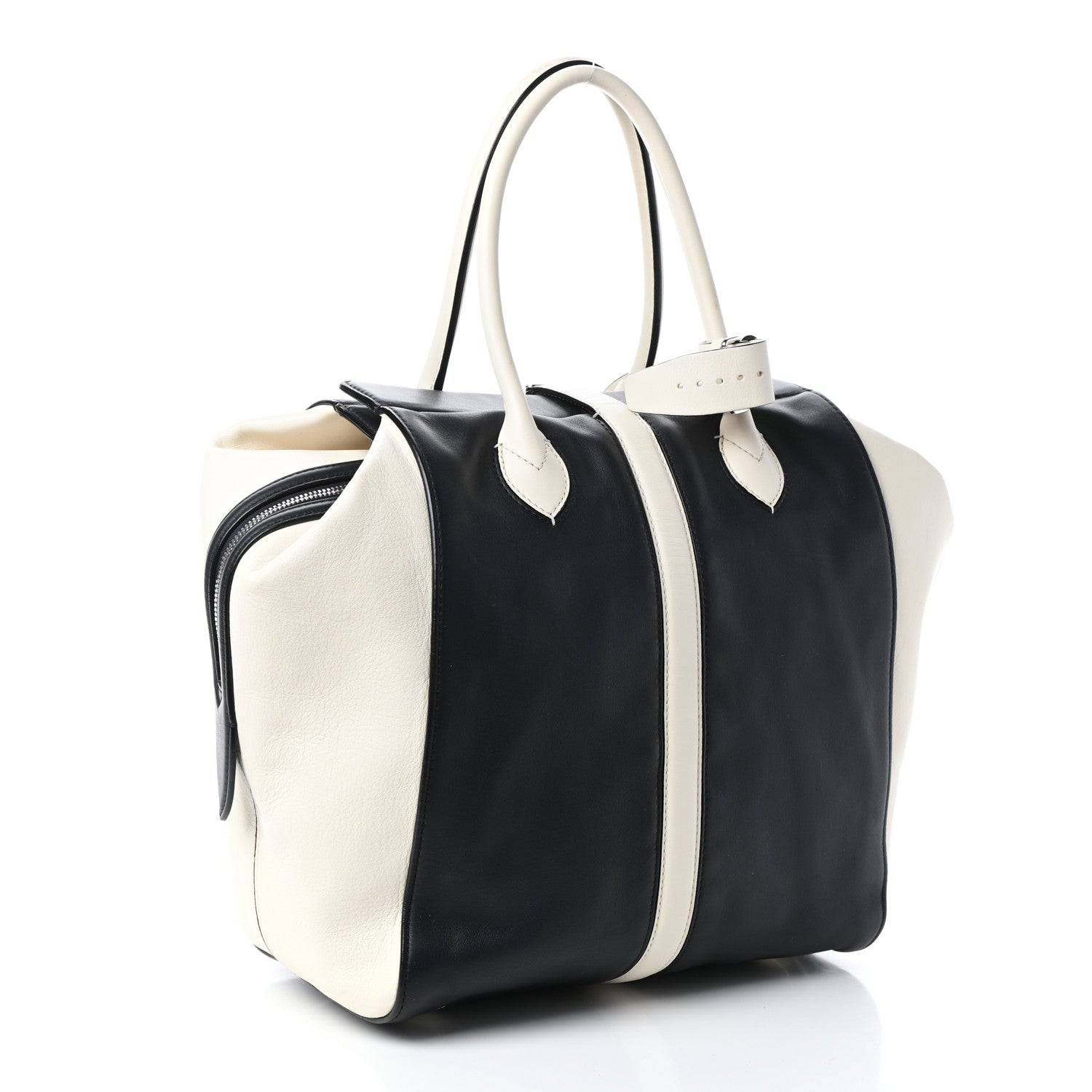 Louis Vuitton Calfskin Suship North South Speedy Navy White 3 of 9