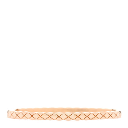 Chanel 18K Yellow Gold Diamond Mini Coco Crush Cuff Bracelet XS 2 of 5