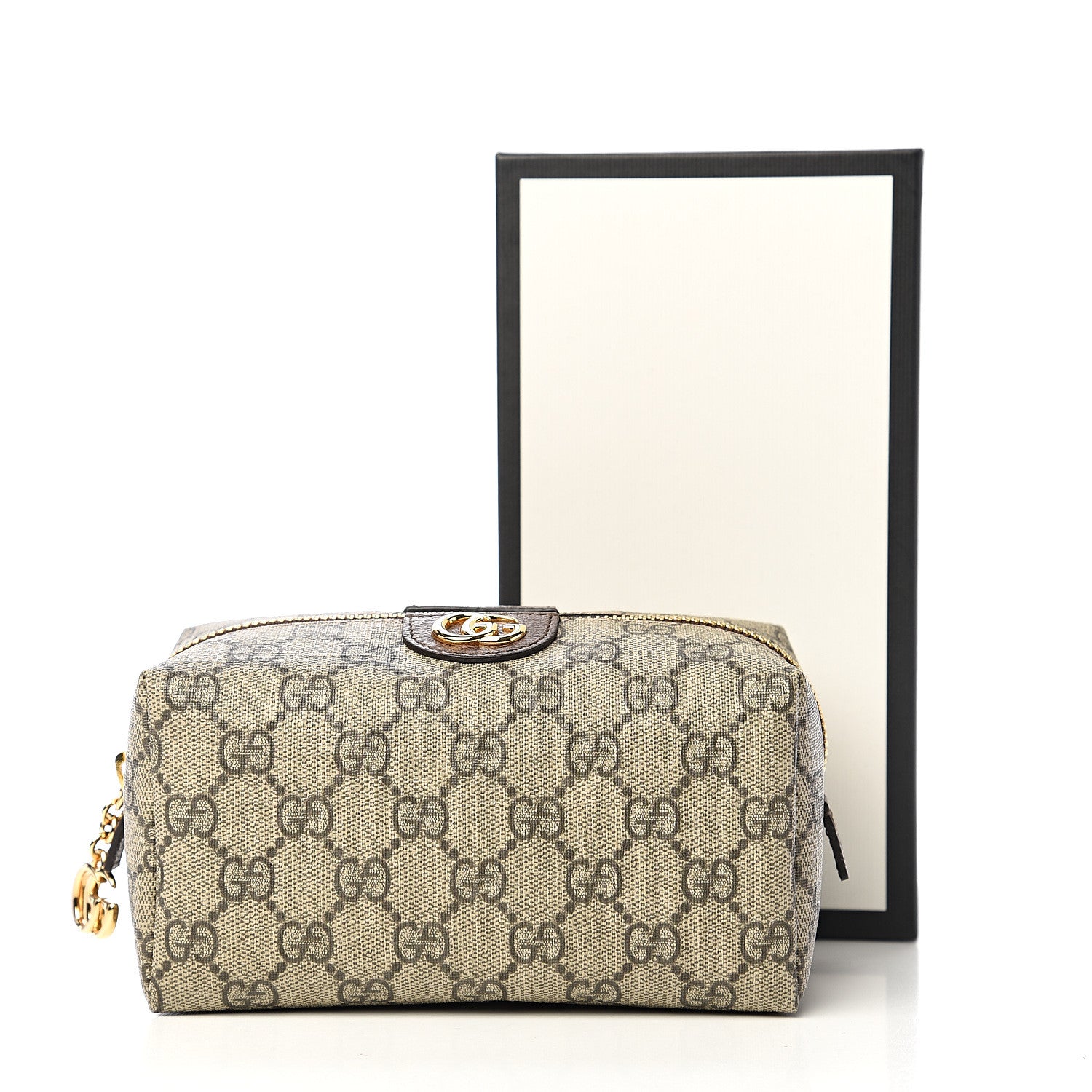 Gucci Soft GG Supreme Monogram Calfskin Medium Ophidia Cosmetic Case Beige Ebony New Acero 7 of 7