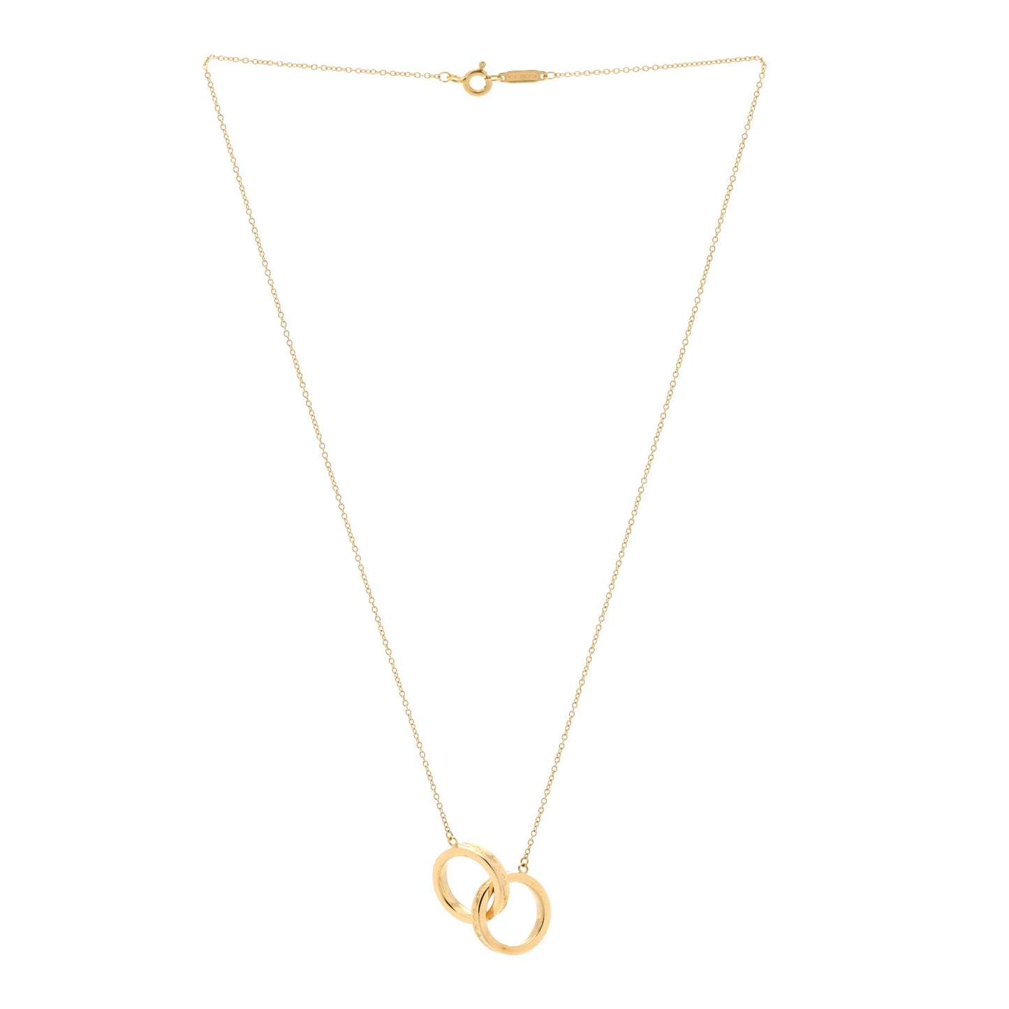 18K Yellow Gold 1837 Interlocking Circles Pendant Necklace