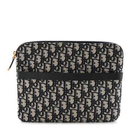 Christian Dior Oblique Pouch Clutch Blue 1 of 7
