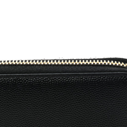 Saint Laurent Grain De Poudre Monogram Zip Around Wallet Black 8 of 11