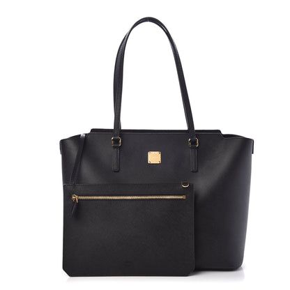 MCM Saffiano Medium Project Tote Black 1 of 7