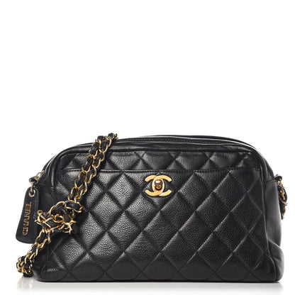 Chanel Caviar Quilted Camera Case Navy 1 of 13