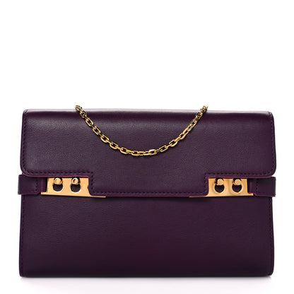 Delvaux Calfskin Tempete Pochette Burgundy 1 of 10