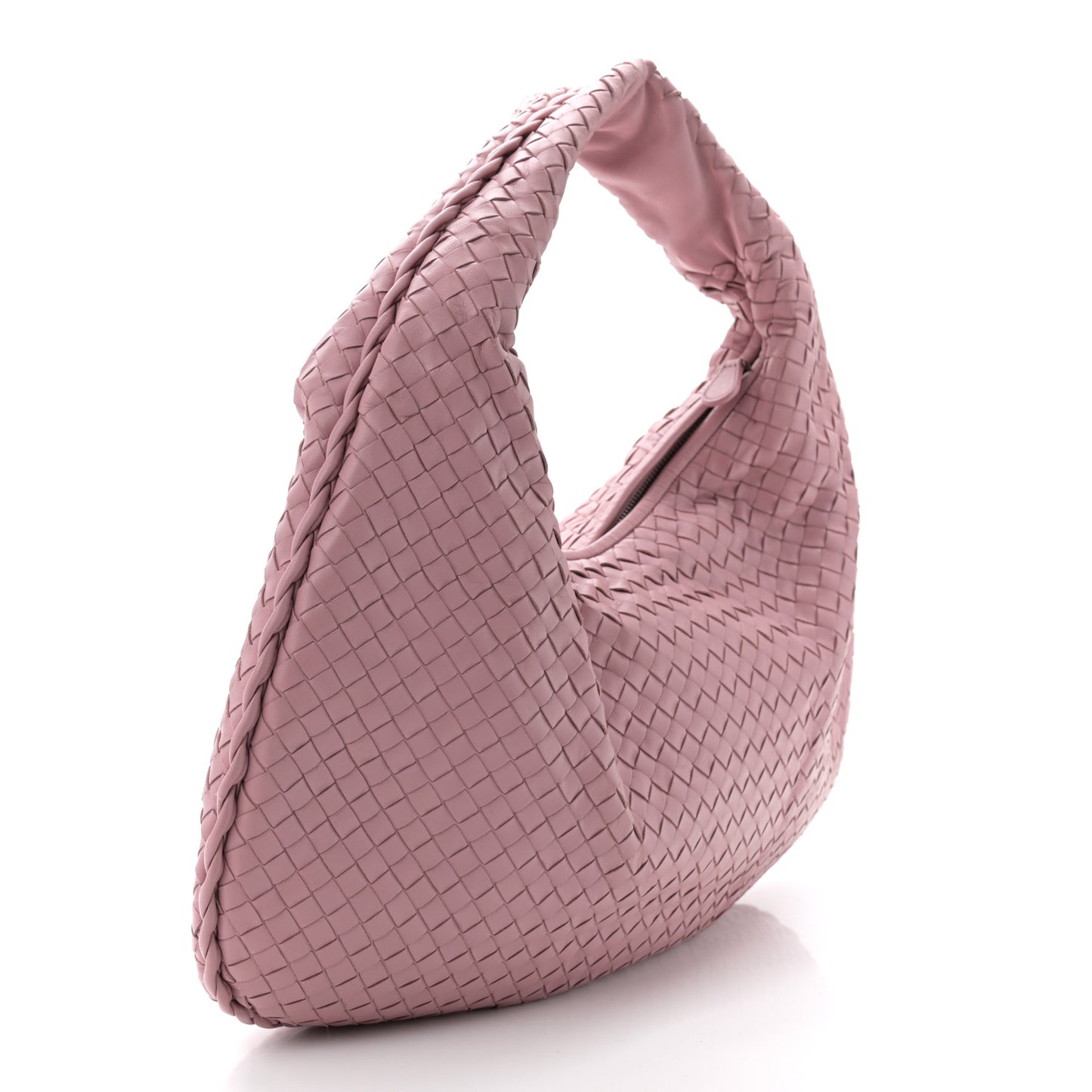 Nappa Intrecciato Large Veneta Hobo Mallow