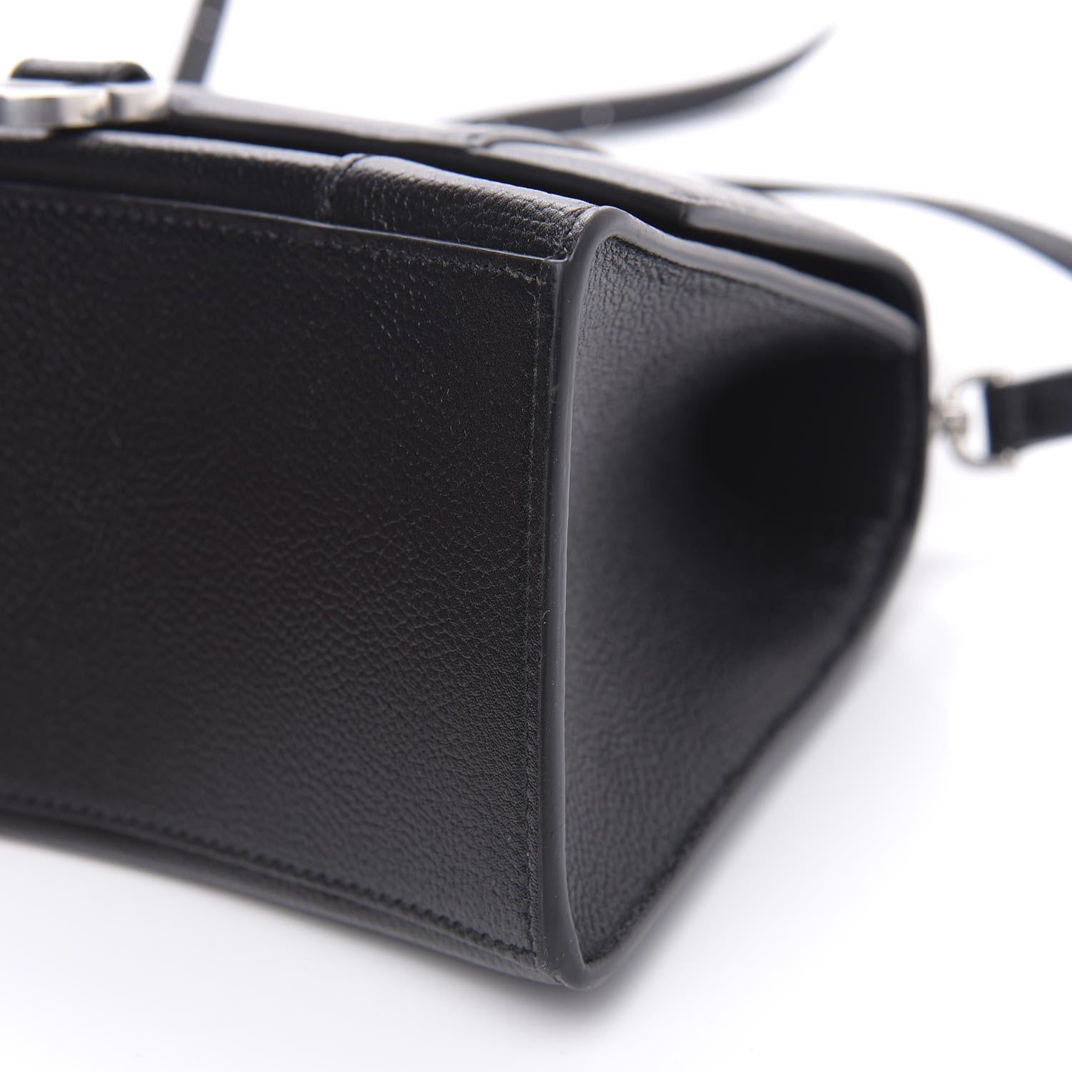 Balenciaga Grained Calfskin Small Hourglass Top Handle Bag Black 8 of 8