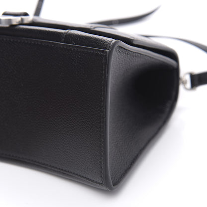 Balenciaga Grained Calfskin Small Hourglass Top Handle Bag Black 8 of 8