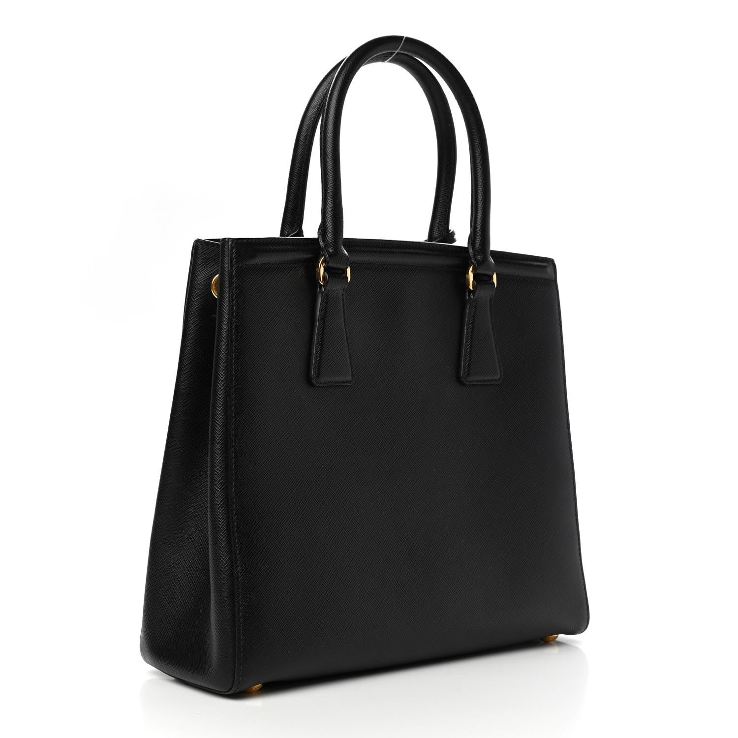 Prada Saffiano Lux Small Parabole Tote Black 3 of 8