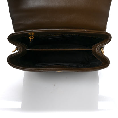 Saint Laurent Calfskin Y Quilted Monogram Toy Loulou Crossbody Bag Soil Brown 5 of 9