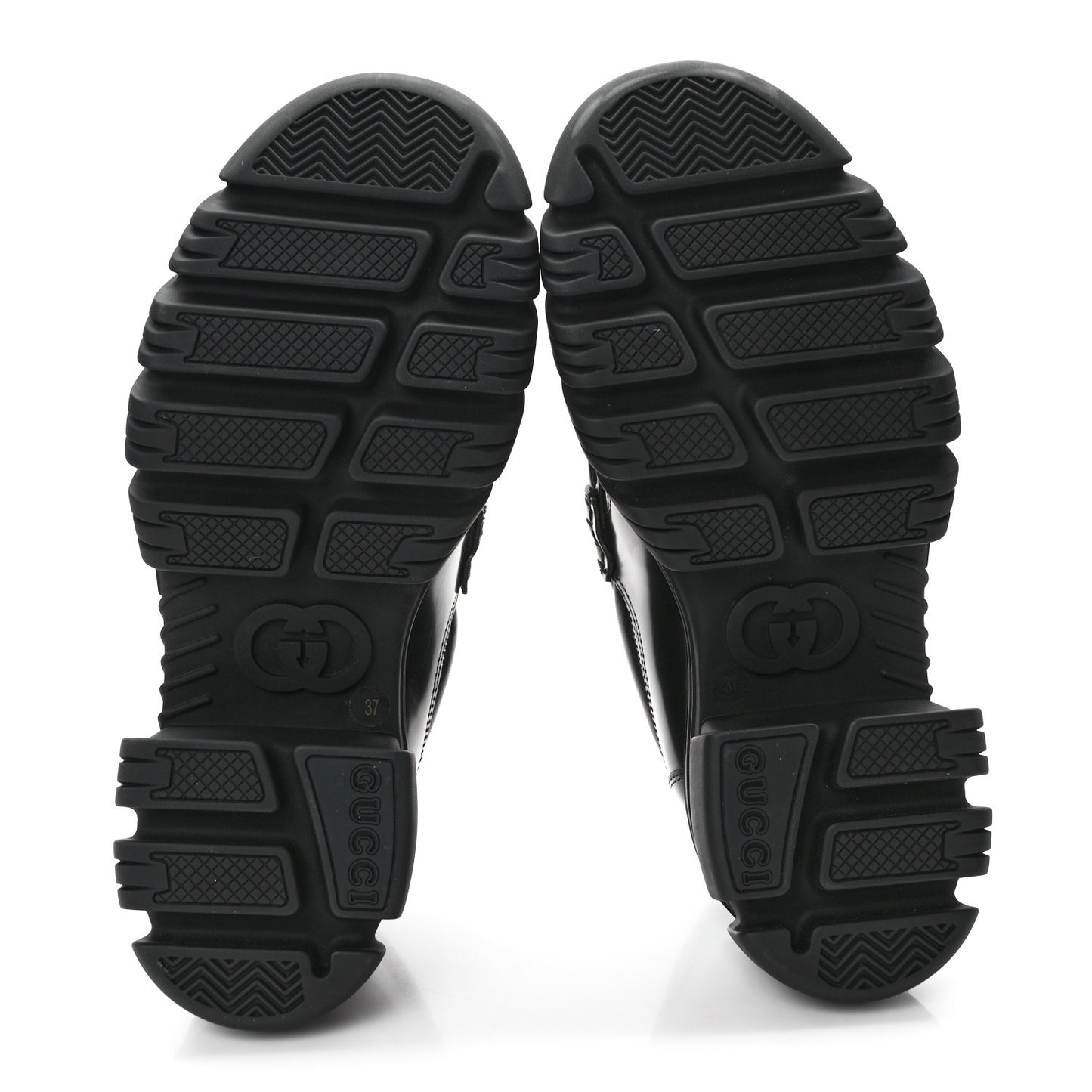 Magnum Calfskin Nappa Samoa Womens Horsebit Platform Chunky Lug Sole 40mm Loafers 37 Black