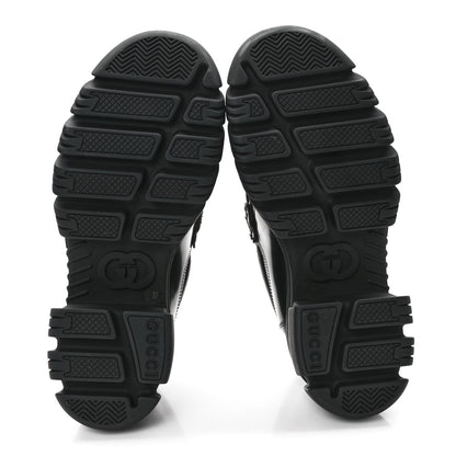 Gucci Magnum Calfskin Nappa Samoa Womens Horsebit Platform Chunky Lug Sole 40mm Loafers 37 Black 5 of 8