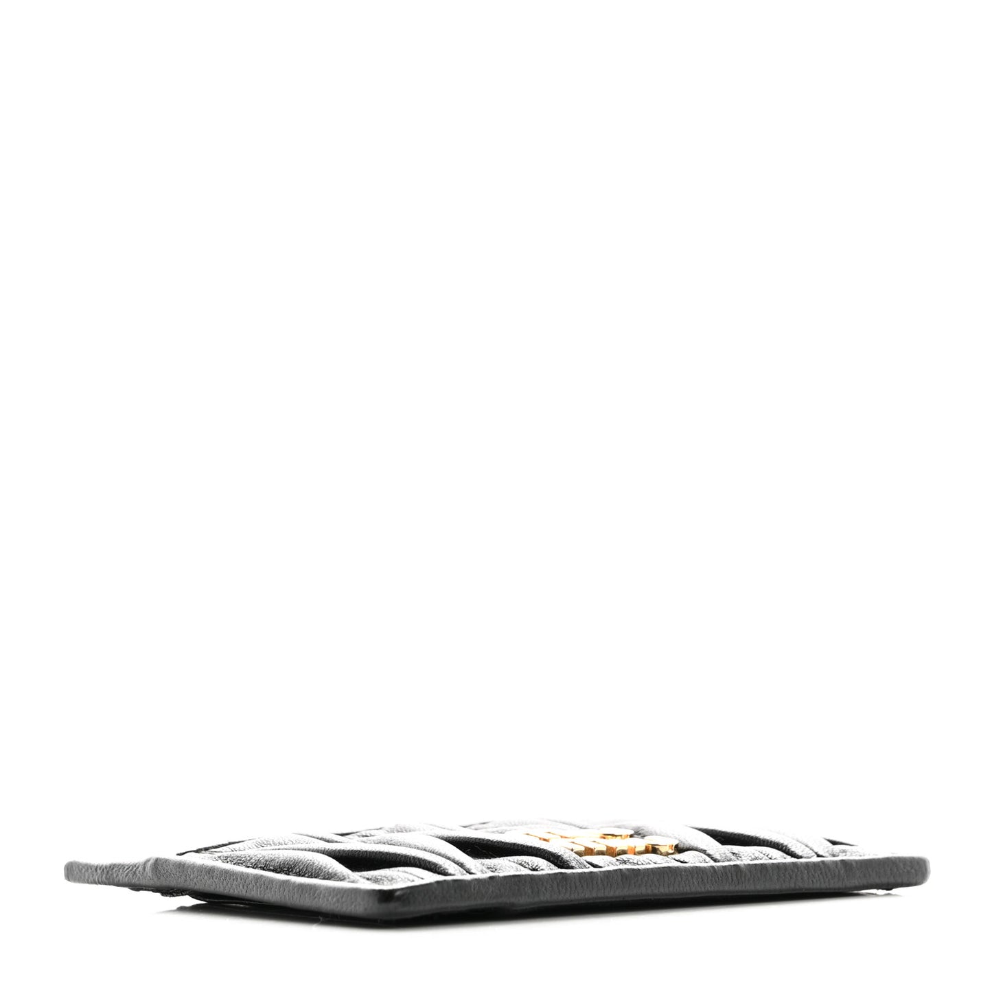 Nappa Matelasse Card Holder Black