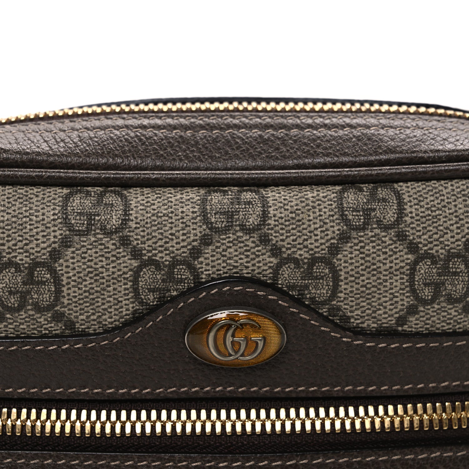 Gucci GG Supreme Monogram Web Small Ophidia Belt Bag 85 34 Dark Brown 8 of 10