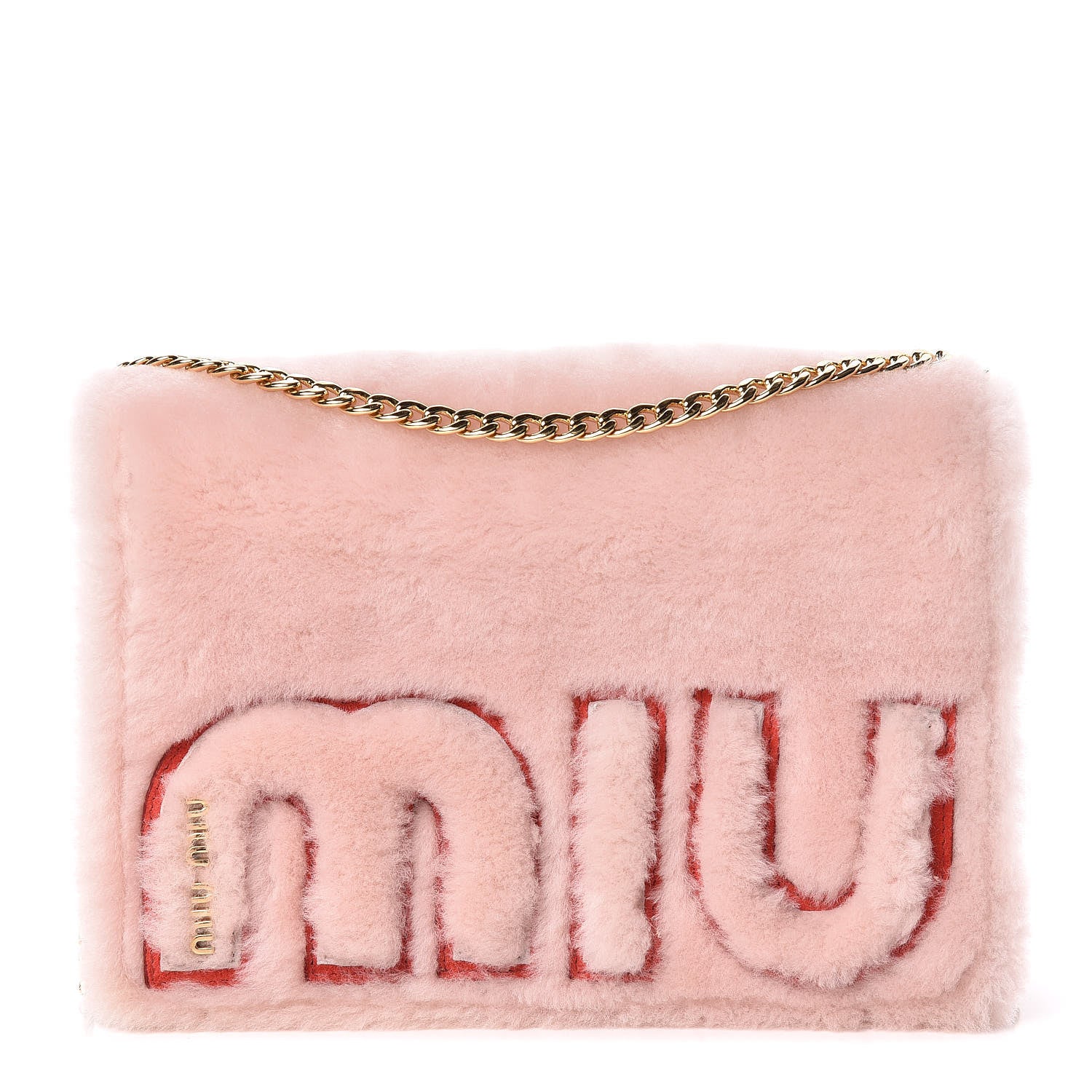 Miu Miu Shearling Goatskin Shoulder Bag 1 of 11