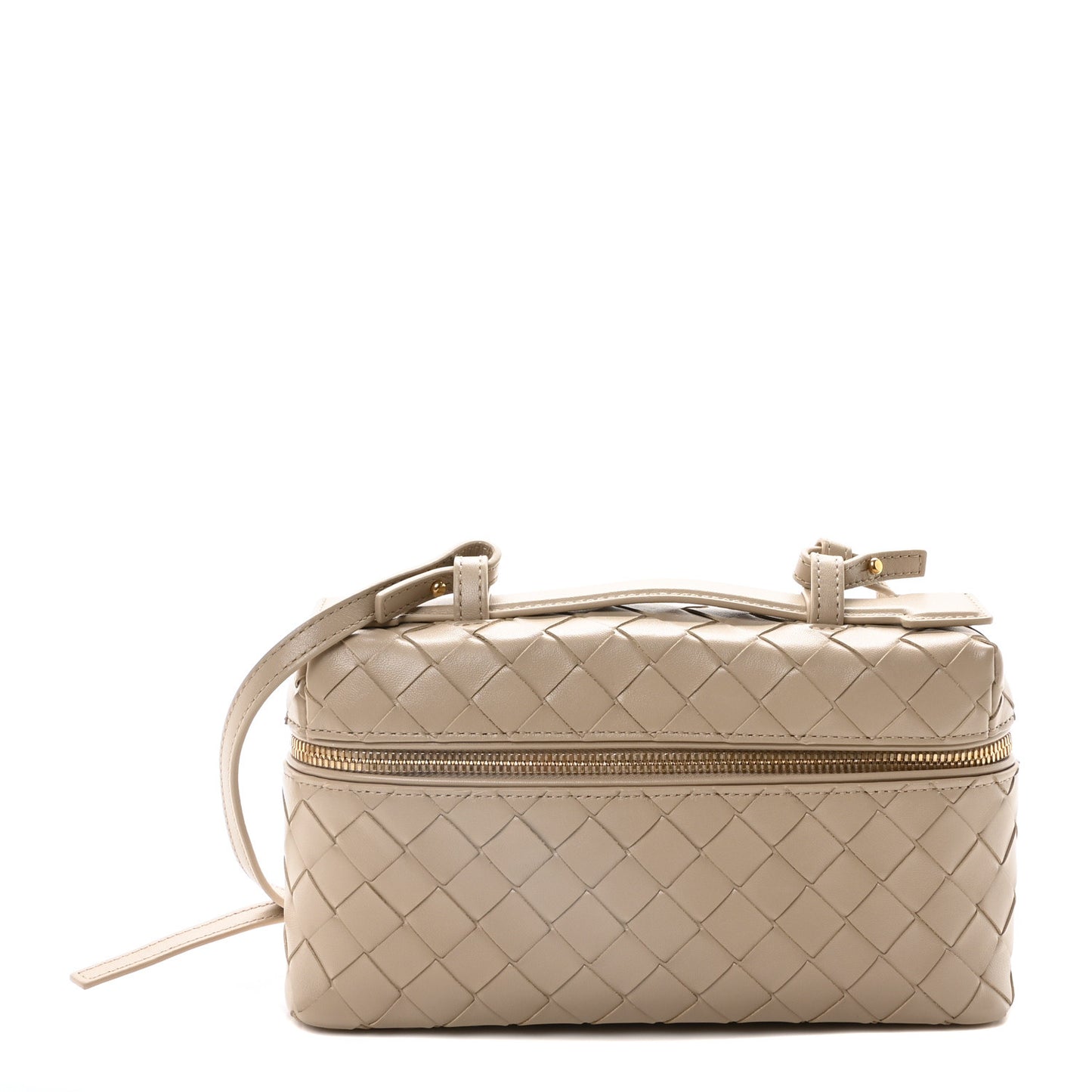Calfskin Intrecciato Bang Bang Vanity Case Ecru