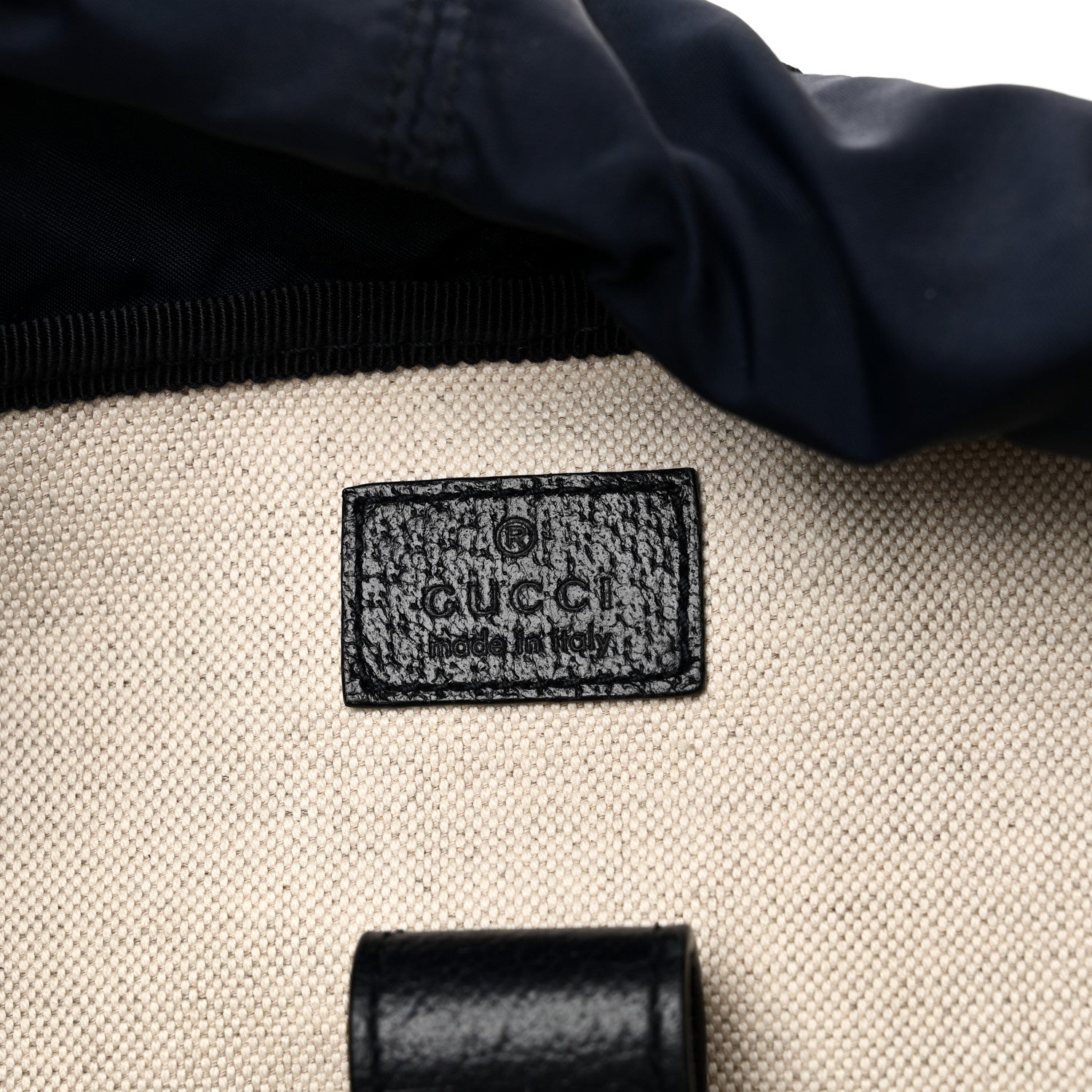 Gucci GG Supreme Monogram Medium Ophidia Double Buckle Backpack Beige Blue Black 6 of 9