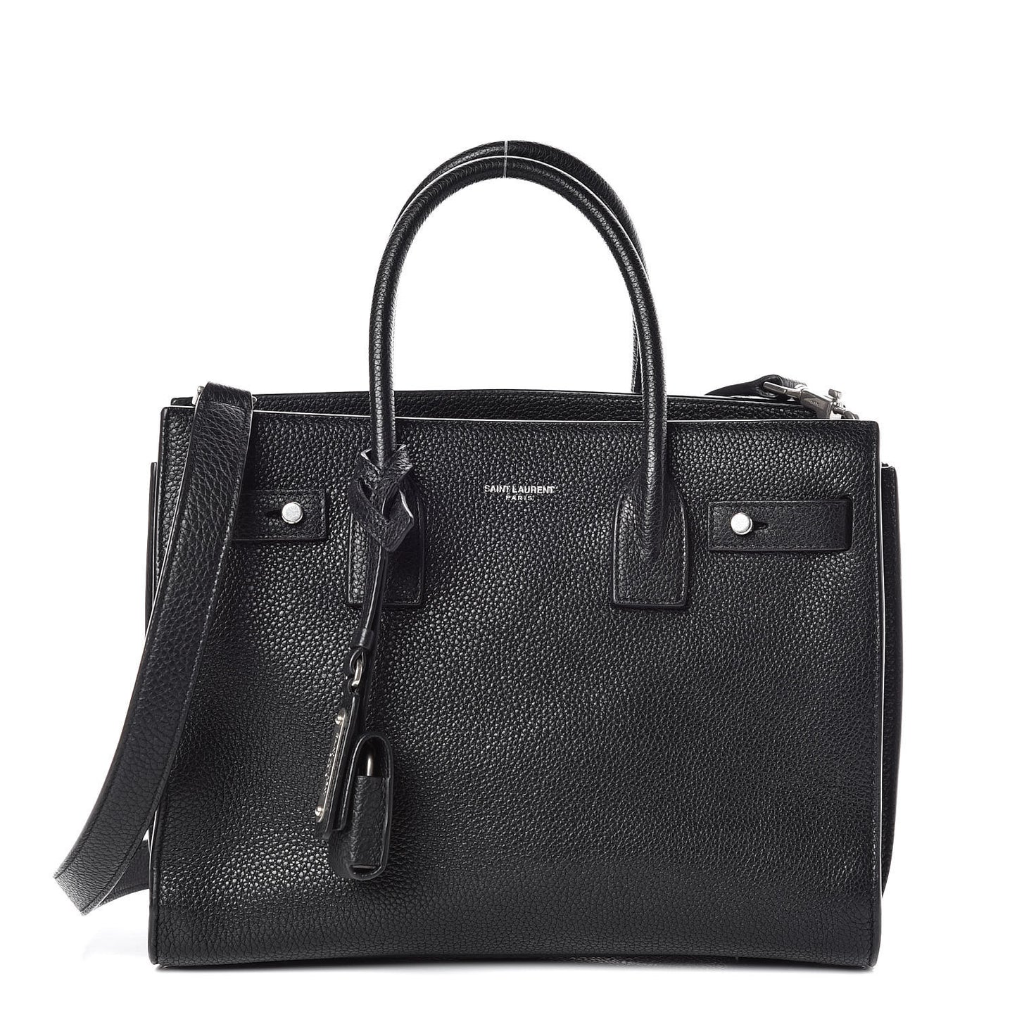 Grained Calfskin Baby Sac De Jour Souple Black