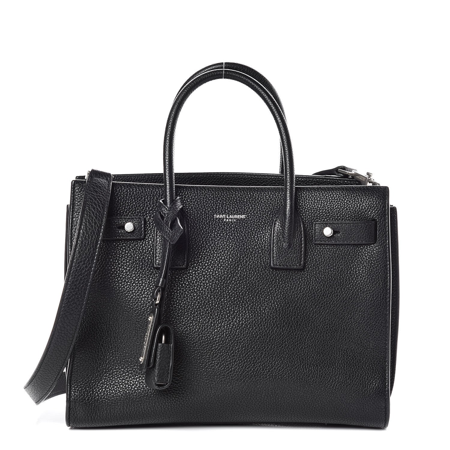 Saint Laurent Grained Calfskin Baby Sac De Jour Souple Black 1 of 12
