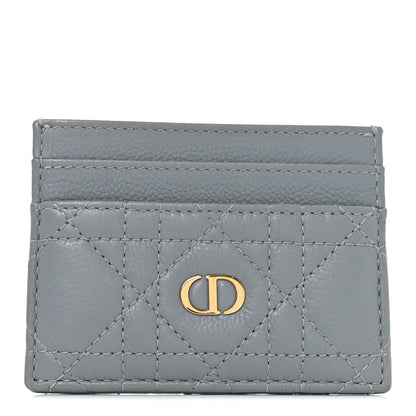 Christian Dior Supple Calfskin Cannage Caro Five-Slot Card Holder Cloud Blue 1 of 9