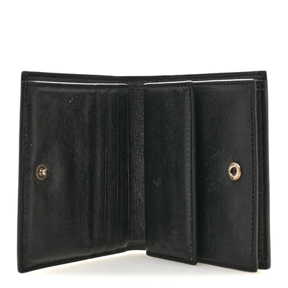 Balenciaga Coated Canvas BB Monogram Allover Logo Card Holder Wallet Black Grey White 5 of 8