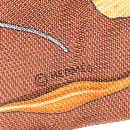 Hermes Silk In The Pocket Twilly Beige Orange Sable 3 of 4