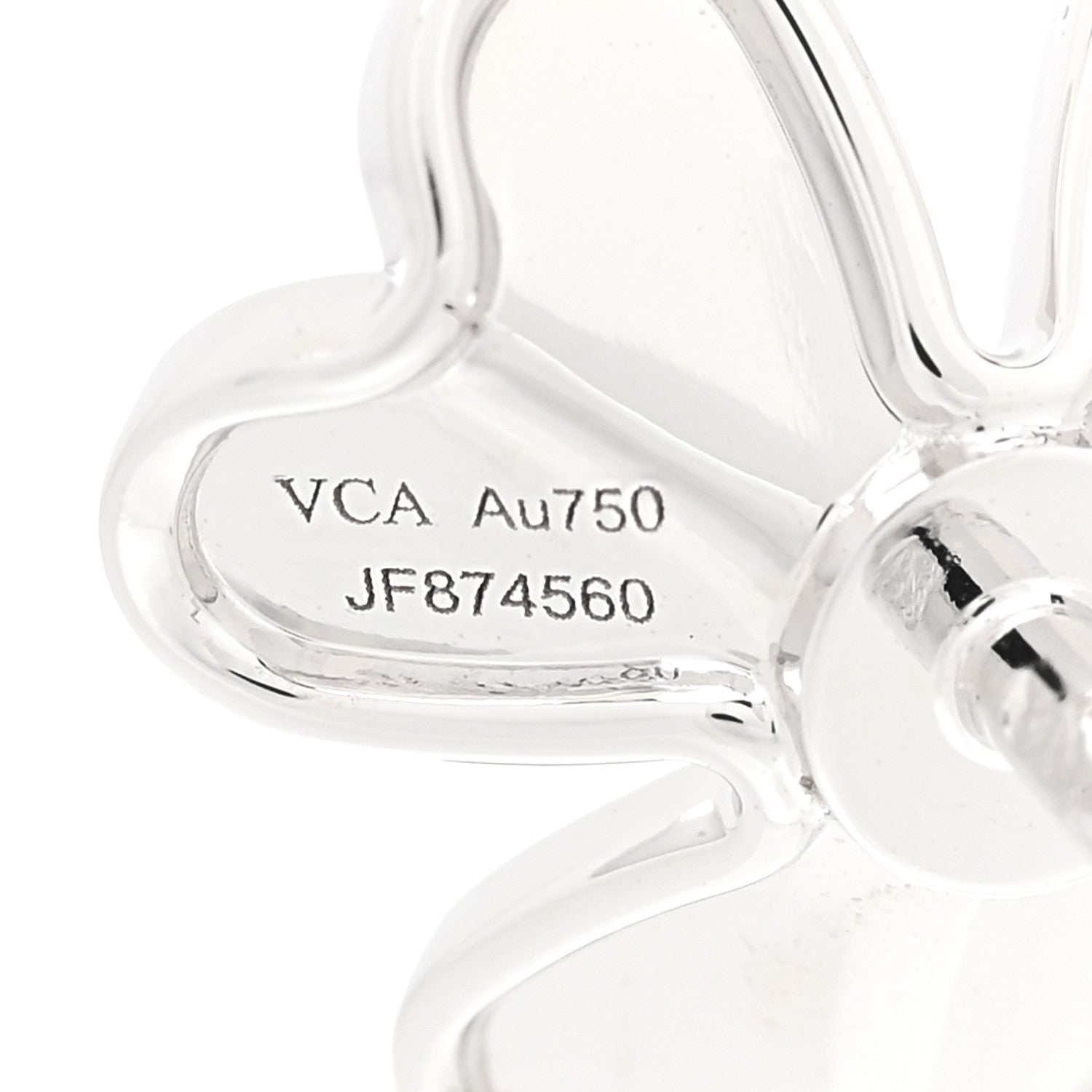 Van Cleef & Arpels 18K White Gold Diamond Mini Frivole Earrings 4 of 4