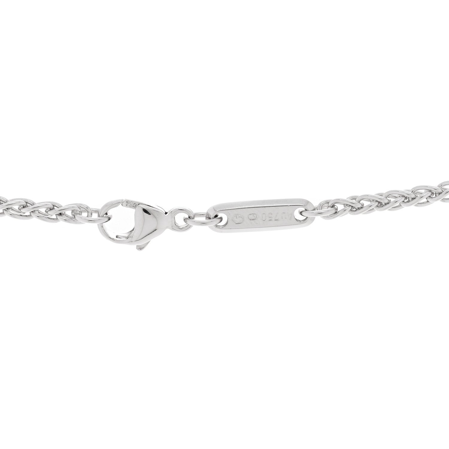 Chopard 18K White Gold 3 Diamond Happy Diamond Icons Round Pendant Necklace 4 of 5