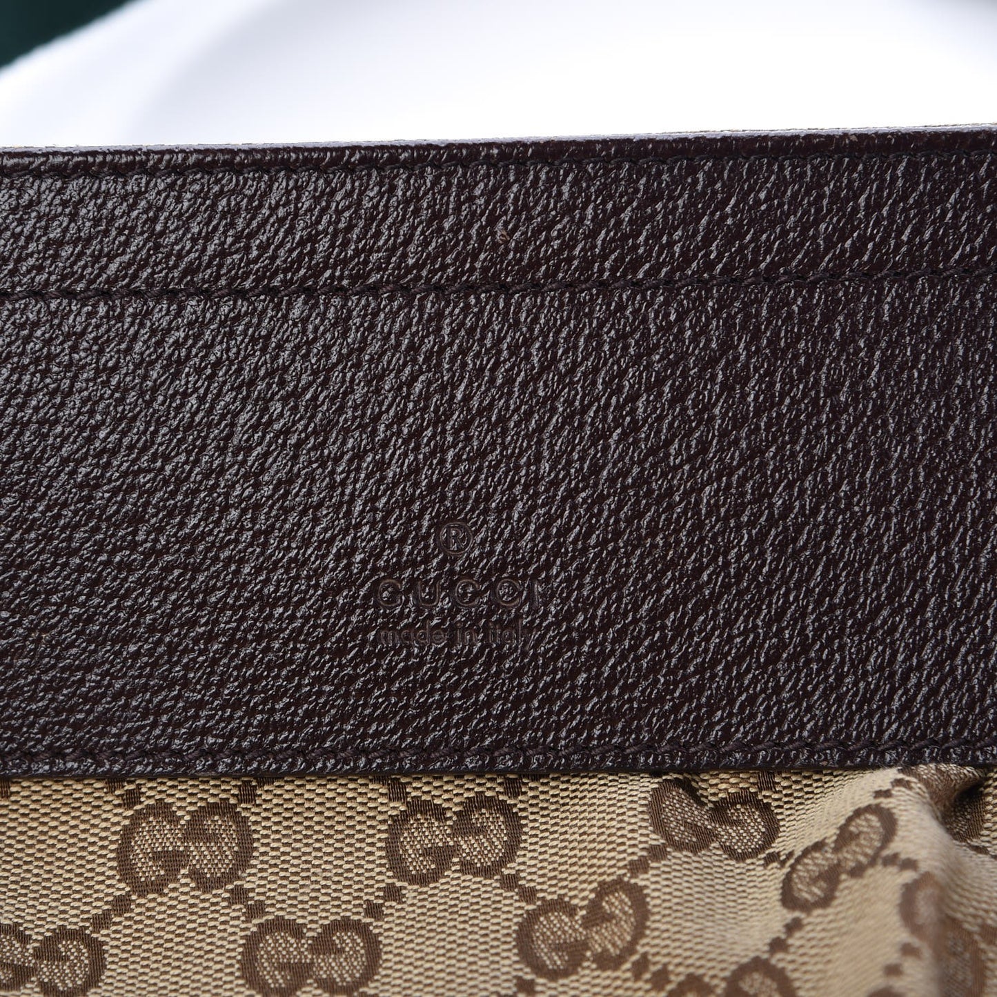 Monogram Web Belt Bag Dark Brown