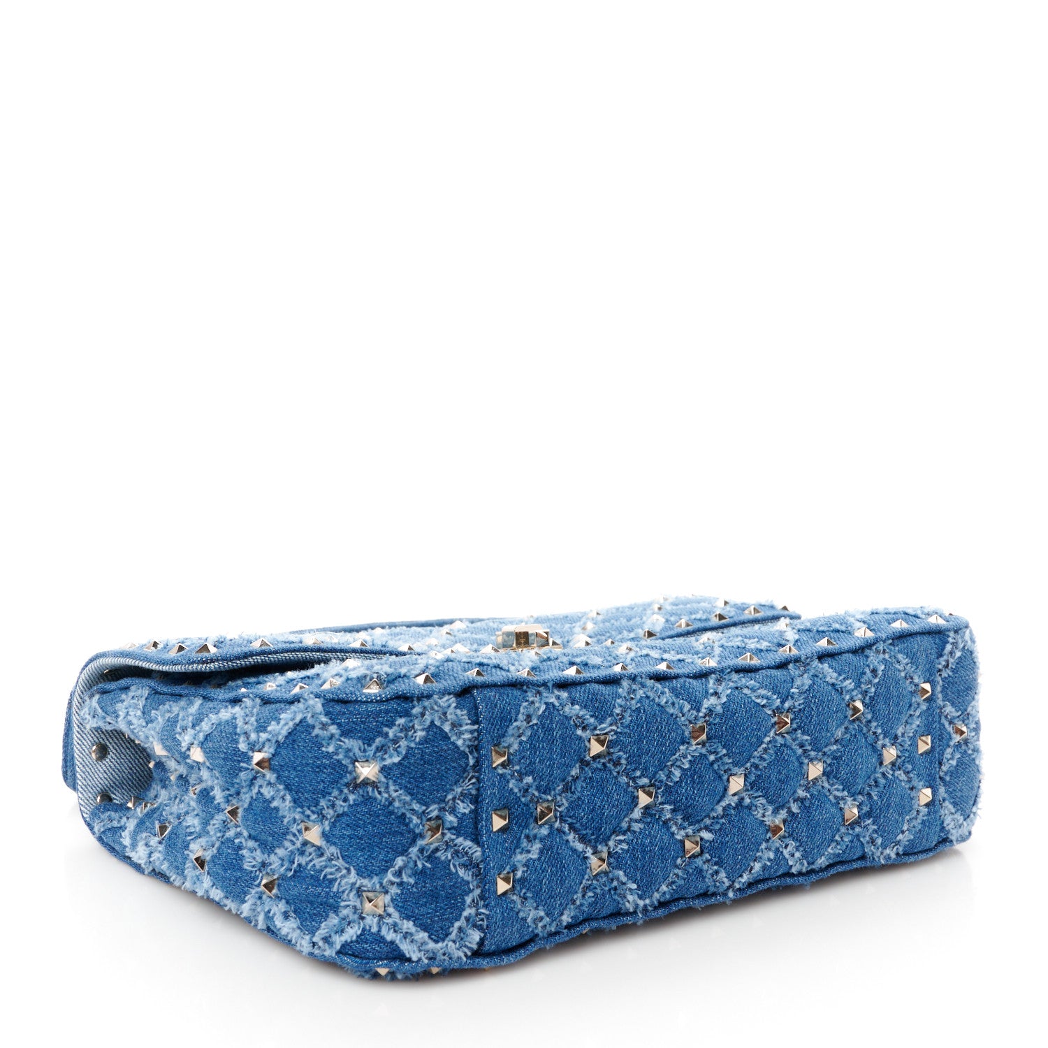 Valentino Garavani Denim Medium Rockstud Spike Shoulder Bag Denim 4 of 12