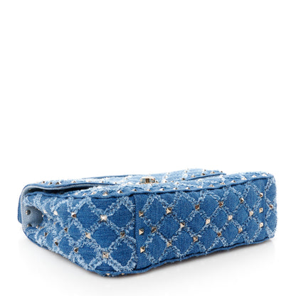 Valentino Garavani Denim Medium Rockstud Spike Shoulder Bag Denim 4 of 12